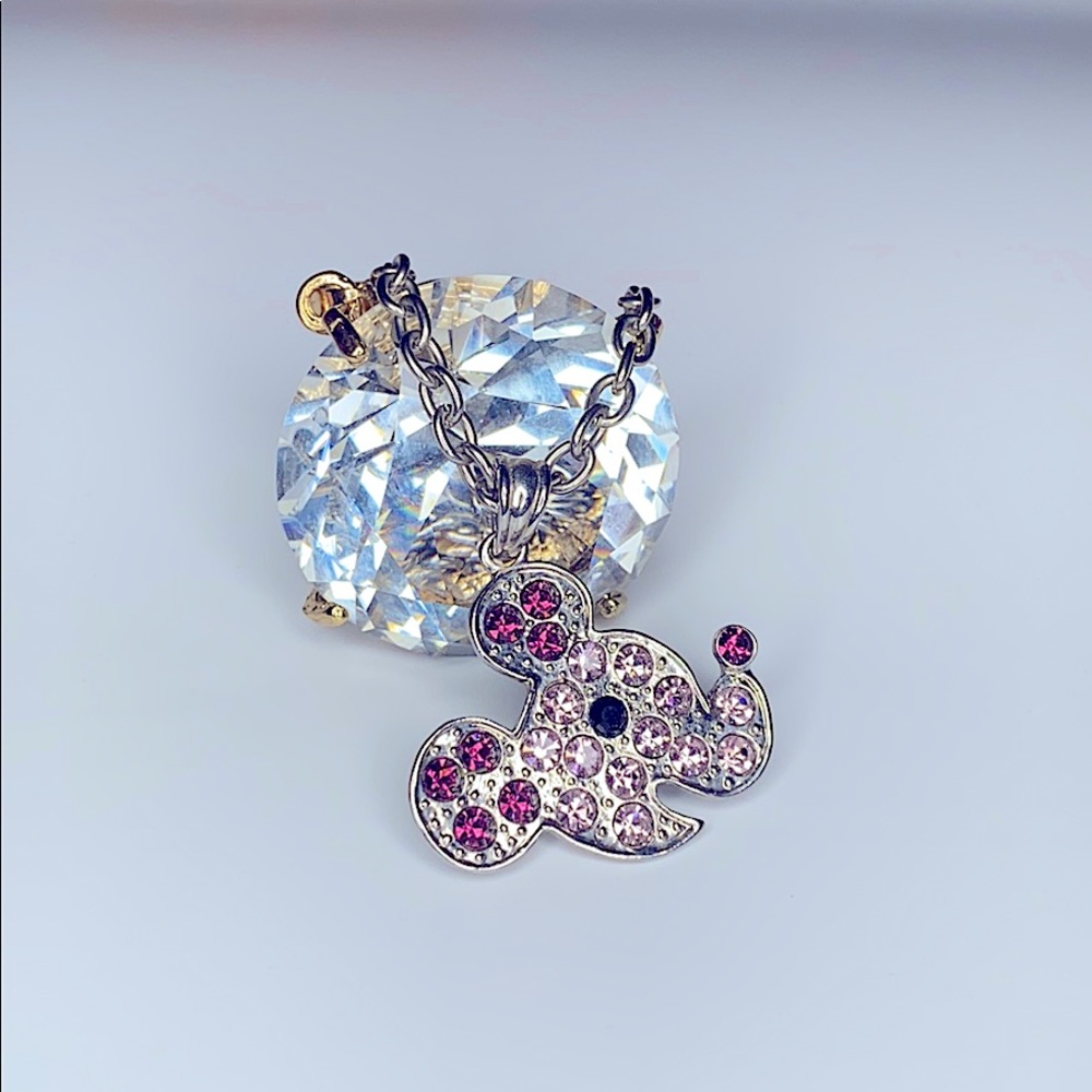 🆕 Pink & Purple Gems Mouse Necklace